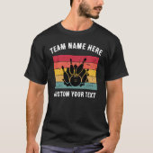 Personalized Retro Matching Bowling Team Bowler T-shirt (Voorkant)