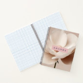 Personalized Retro Peach and Pink Floral Style Notitieboek (Binnen)