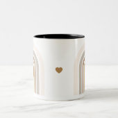 Personalized Retro Rainbow | Boho Love Cup Gift  Tweekleurige Koffiemok (Center)