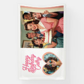 Personalized Retro Surprise Birthday Party Photo Spandoek (Verticaal)