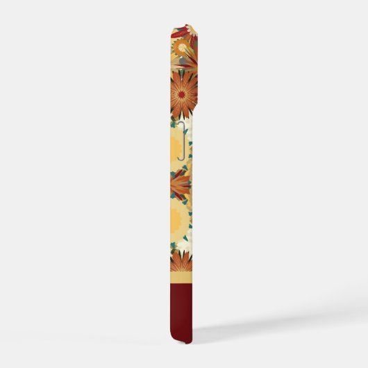 Personalized Retro Warm Floral Pattern Phone Case iPhone 15 Case (Rechterkant)