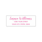 Personalized Return Address Self-inking Stamp Pink Zelfinktende Stempel (Design)