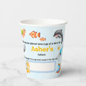 Personalized Reusable Ocean Protector Under Sea Papieren Bekers (Achterkant)