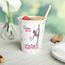 Personalized Rhythmic Gymnast Dream Big Party Cup Papieren Bekers
