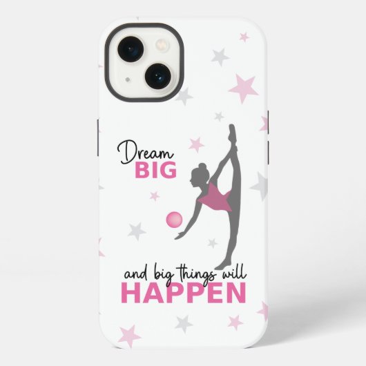Personalized Rhythmic Gymnast Dream Big Phone Case iPhone Hoesje (Achterkant)