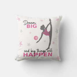 Personalized Rhythmic Gymnast "Dream Big" Throw Pi Kussen