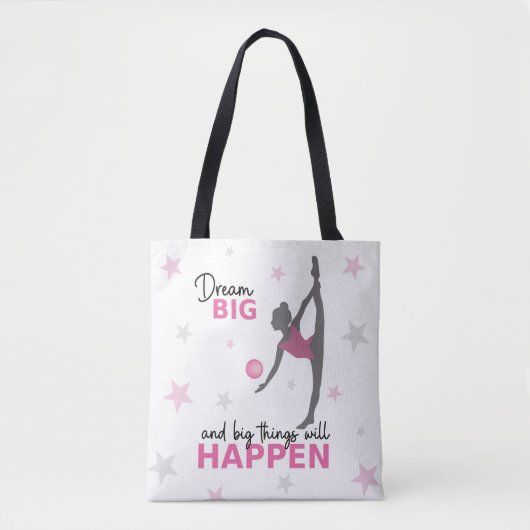 Personalized Rhythmic Gymnast Dream Big Tote Bag (Voorkant)