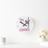 Personalized Rhythmic Gymnast Dream Big Wall Clock Ronde Klok (Huis)