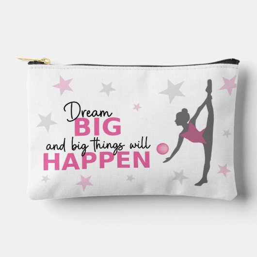 Personalized Rhythmic Gymnast Dream Big Zipper Pou Etui (Voorkant)