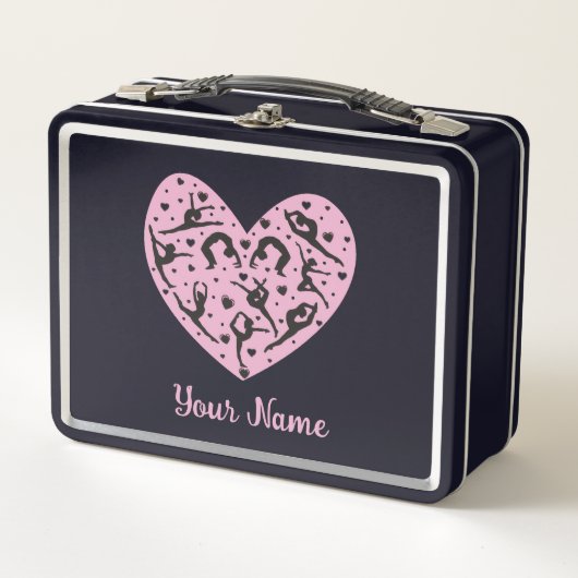 Personalized Rhythmic Gymnastics Metal Lunch Box (Voorkant)