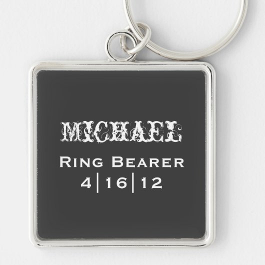 Personalized Ring Bearer Sleutelhanger (Voorkant)