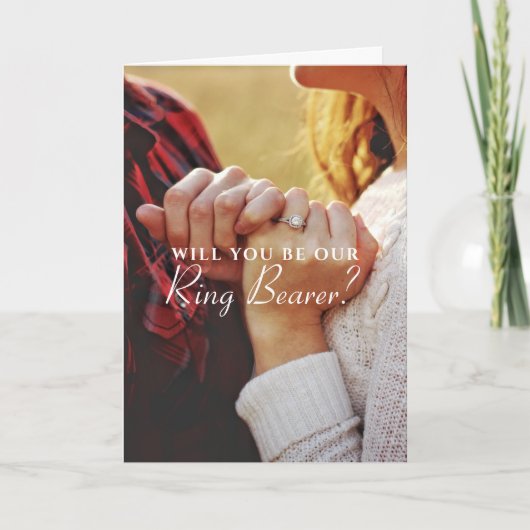 Personalized Ring Bearer, Wedding Kaart (Voorkant)