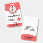 Personalized RN Nurse Identification Badge  (Voor- en achterkant)