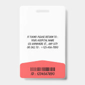 Personalized RN Nurse Identification Badge  (Achterkant)