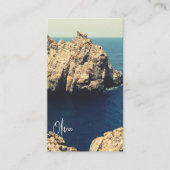 personalized rocky shore line beach side - typo visitekaartje (Voorkant)