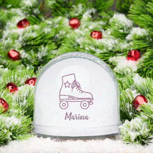 Personalized Roller Skate Snow Globe Gift for Girl Sneeuwbol (Kerstmis)