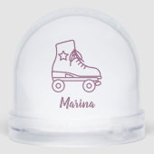 Personalized Roller Skate Snow Globe Gift for Girl Sneeuwbol (Achterkant)
