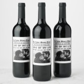 Personalized Romantic Custom Love Story Photo Wijn Etiket (Flessen)