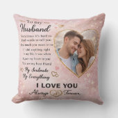 Personalized Romantic Gift for Husband Love Messag Kussen (Voorkant)