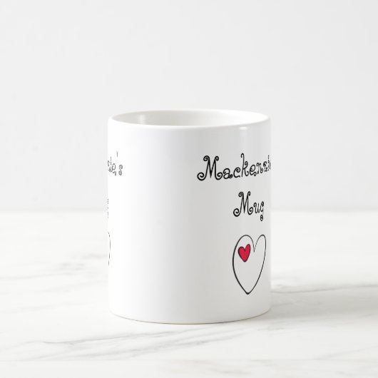 Personalized Romantic Heart Koffiemok (Center)