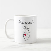 Personalized Romantic Heart Koffiemok (Links)