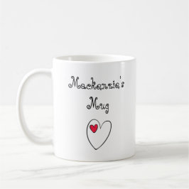 Personalized Romantic Heart Koffiemok
