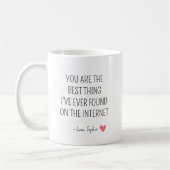 Personalized Romantic Internet Quote Koffiemok (Links)