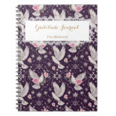 Personalized Romantic Maximalist Dove and Rose Notitieboek (Voorkant)