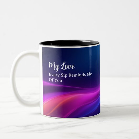 Personalized Romantic Mug Gift | Custom Photo Tweekleurige Koffiemok (Links)