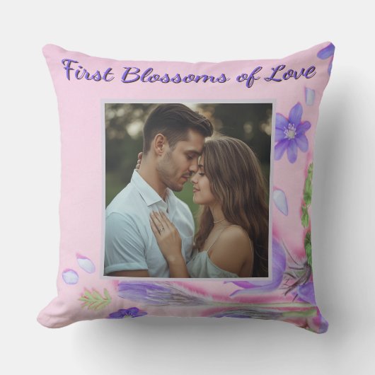 Personalized Romantic Pillow – Custom Couple Photo Kussen (Voorkant)
