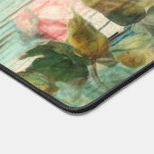 Personalized Rose and Turquoise Rustic Bureaumat (Hoek)