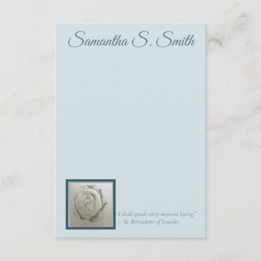 Personalized Rose Flat Note Card Kaart (Voorkant)