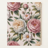 Personalized rose Flower chic Productivity Goal  Planner (Achterkant)