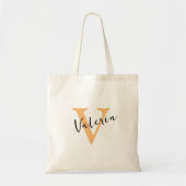 Personalized Rose Gold Elegant Modern Monogram Tote Bag (Voorkant)