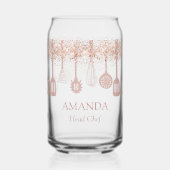 Personalized Rose Gold Glitter Cooking Tools Blikvorm Glas (Voorkant)