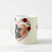Personalized Rose Heart Photo Mug Koffiemok (Voorkant links)