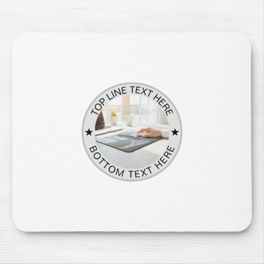 Personalized Round Photo Text Mark Gift Muismat (Voorkant)