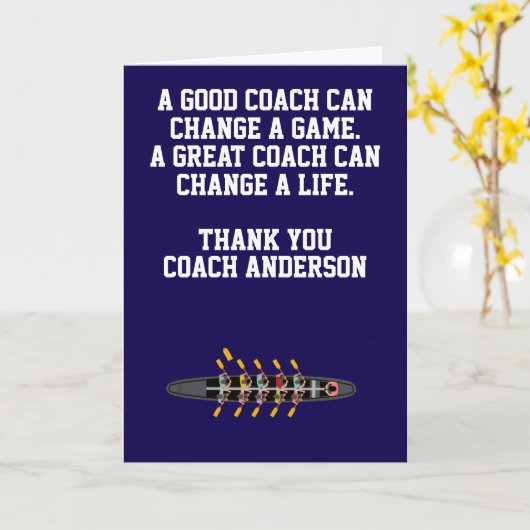 Personalized Rowing Coach From Team Rower Kaart (Gele Bloem)