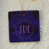 Personalized Royal Purple Tiara & Butterflies Keramisch Ornament