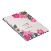 PERSONALIZED Roze Abstract Bloemen Notitieboek (Rechterzijde)