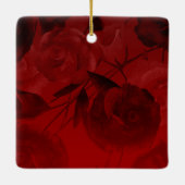 Personalized Ruby Red Tiara & Butterflies Keramisch Ornament (Achterkant)