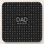 Personalized Runic Symbols Stone Coaster for Dads Bier Onderzetter (Voorkant)