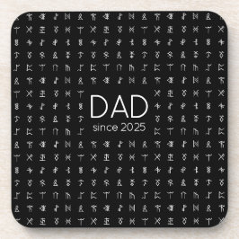 Personalized Runic Symbols Stone Coaster for Dads Bier Onderzetter