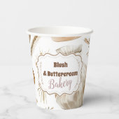 Personalized Rustic Baking Business Papieren Bekers (Achterkant)