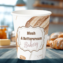Personalized Rustic Baking Business Papieren Bekers
