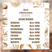 Personalized Rustic Baking Business Raamsticker (Vel 2)