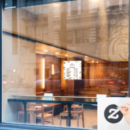 Personalized Rustic Baking Business Raamsticker