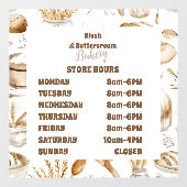 Personalized Rustic Baking Business Raamsticker (Vel)