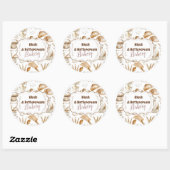 Personalized Rustic Baking Business Ronde Sticker (Vel)