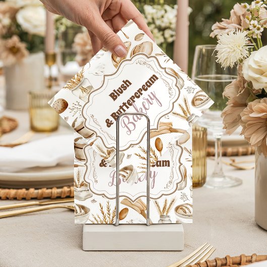 Personalized Rustic Baking Business Servet